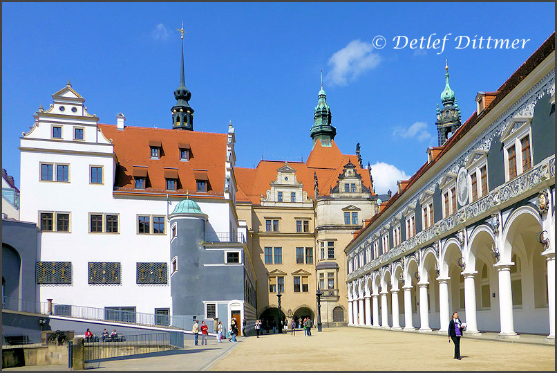 der Stallhof in der Altstadt von Dresden