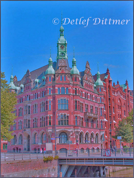 das prunkvolle Rathaus der Speicherstadt, Hamburg