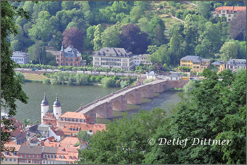Blick auf die "Alte Brcke", die ber den Neckar fhrt