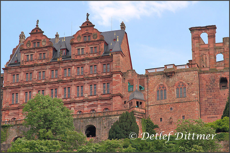 Sicht auf die Schlossruine von Heidelberg
