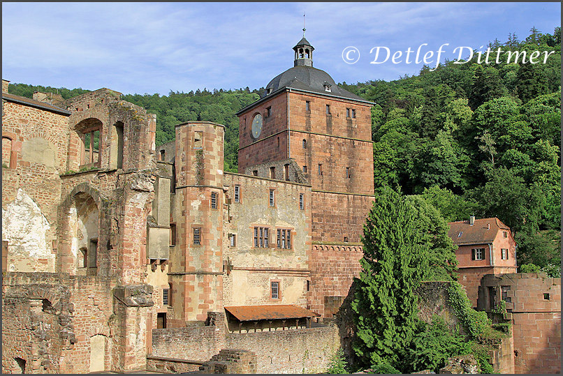 in der Schloss-Ruine von Heidelberg