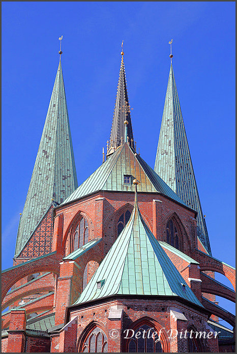 Die Türme der St. Marien-Kirche, Lübeck