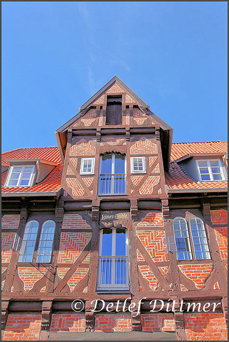 Die Giebelfront der Lüner Mühle in Lüneburg