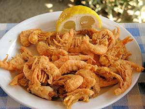 frittierte Shrimps / Garnelen