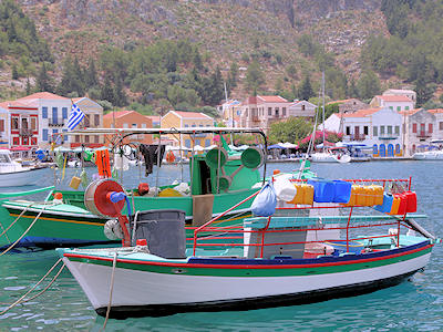 Fischerboote im Hafen von Kastellorizo